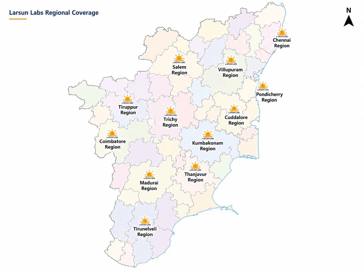 Larsun Labs clinical presence in Tamil Nadu